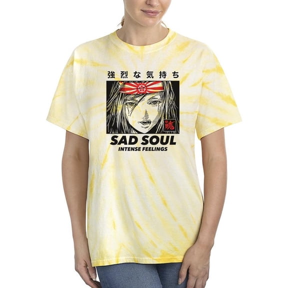 Sad Soul Manga Girl Tie Dye Cyclone Women -Image by Shutterstock, Female x-Large