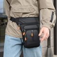 thumbnail image 1 of Riñonera impermeable para hombre, multifunción, para pierna, cinturón, cadera, riñonera (negro) Sywqhk Para Estrenar, 1 of 9