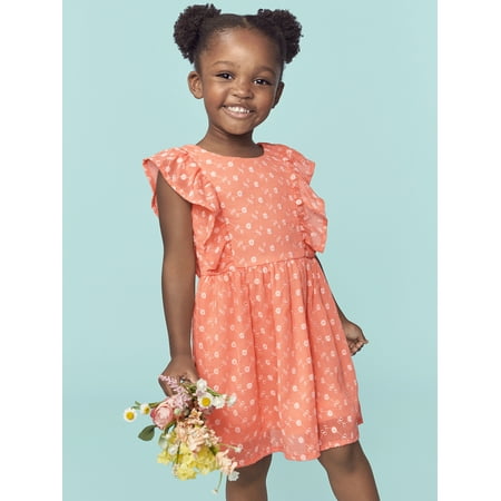

The Children s Place Toddler Girl A-Line Rib Flutter Dress Sizes 12M-5T