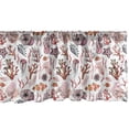 thumbnail image 1 of Underwater Window Valance Pack of 2, Hand Drawn Coral Reef Jellyfish Starfish Sea Sponges Marine Life Plants, Rod Pocket Curtain Valances Kitchen Bedroom, 2 Sizes, Pale Pink Vermilion, by Ambesonne, 1 of 1