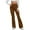 Brown, variant on WIZUTIZ Compression Leggings for Women Ultra Thin Trendy Skinny Flared Yoga Pants Stretch Elastic High Rise 7/8 Length Sweatpants Solid Trousers for Teen Girls Swim Outdoor Brown