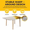 thumbnail image 4 of Spring Sunflowers Table Cloths for 5 Foot Rectangle Tables, Yellow Floral Turquoise Farmhouse Grey Wooden Patio Waterproof Elastic Fitted Tablecloths, Washable Rectangular Table Cover for Camping, 4 of 8