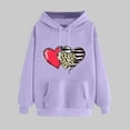 thumbnail image 2 of Love Heart Hooded Sweatshirts for Women Valentines Day Oversized Long Sleeve Pullover Hoodie Shirts, 2 of 5