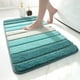 thumbnail image 1 of Alfombrilla de Baño Antideslizante, Alfombra de Baño Extra Suave, Lavable a Máquina, Absorbente de Agua, 50 x 80 cm, Celeste Cian, 1 of 5