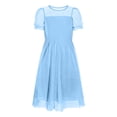 thumbnail image 4 of ATOGUTA School Uniform Girls Dress Ruffle Tulle Tutu Dresses Cute Summer Party Princess Sundress Size 5T-16. Light Blue, 4 of 5