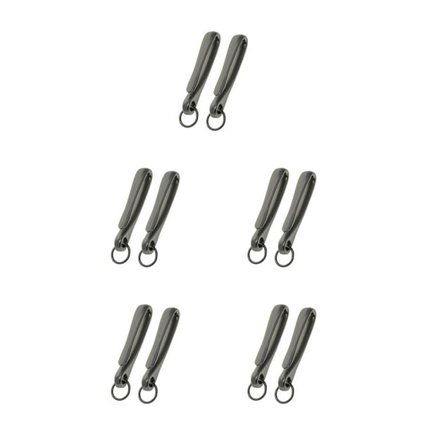 Paquete de 2 ganchos en forma de U Wosthever anzuelo portátil de Aleación de Zinc accesorios para llavero color Negro mate