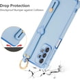 thumbnail image 5 of for Samsung Galaxy A23 4G/5G Case with Wristband Kickstand Plating Case Cover Slim Glossy Bling Phone Case Soft TPU Shockproof Bumper Case Luxury Electroplated Case,Blue, 5 of 12