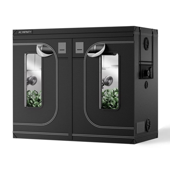 AC Infinity CLOUDLAB 894, Advance Grow Tent 8x4, Thickest 1" Poles, 2000D Mylar Canvas, Lab-Tested Highest Reflectivity, Largest Zipper Window, Controller Mount Plate, 96" x 48" x 80" Indoor Growing