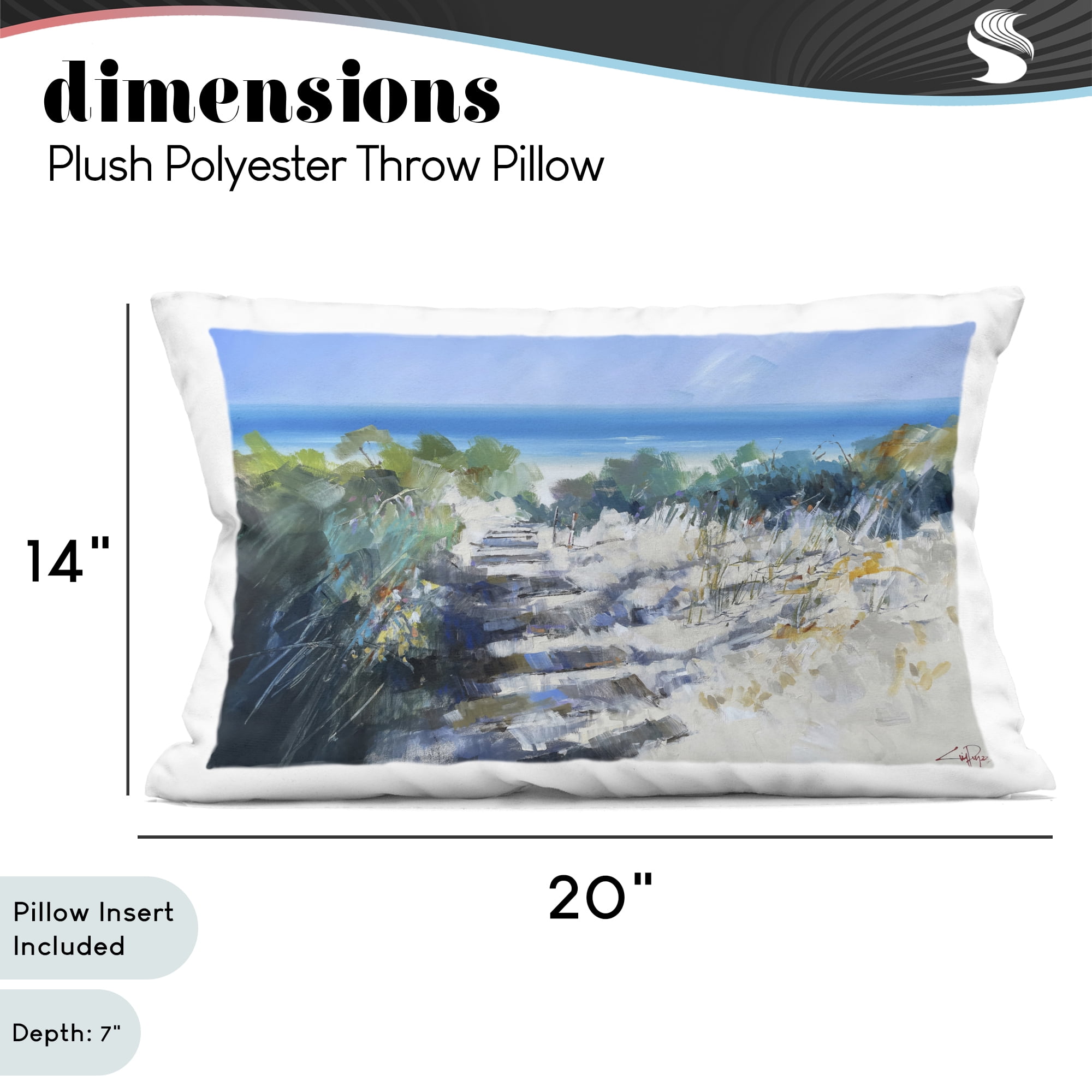 Stupell Industries Beach Steps in Robe Decorative Printed Throw Pillow, design by Craig Trewin Penny