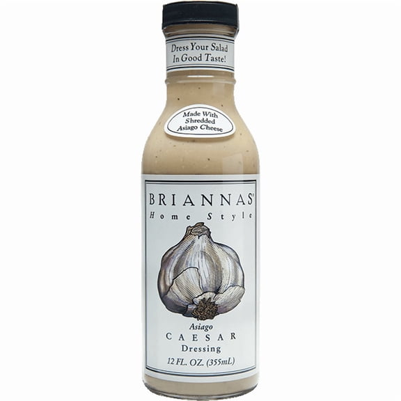 Briannas Home Style Asiago Caesar Salad Dressing, 12 fl oz