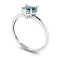 thumbnail image 2 of 1.25 ct Heart Cut Blue Moissanite Solitaire Engagement Ring for Women in 18K White Gold, 2 of 5