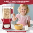 thumbnail image 4 of Cereal Dispenser Countertop Red 2 Pack with Creal Bowls Spoons Cutlery Box, Cereal Containers Storage - Not Easy to Crush Food, Dry Food Dispenser For Pantry Candy Snack, 4 of 12
