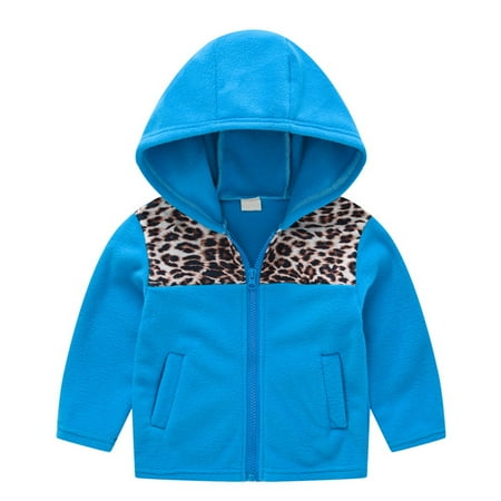 

kpoplk Baby Leather Jacket Toddler Infant Baby Girl Petal Collar Tunic Coat Long Sleeve Button-Jacket Coat Outwear Fall Spring Birthday Outfits(Blue)
