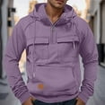 thumbnail image 1 of MHFRRA Sudadera con Capucha Informal, Chaqueta Cálida con Forro y Bolsillo Frontal para Uso Diario Al Aire Libre, Otoño E Invierno Púrpura claro, 1 of 6