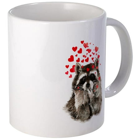 Animal Coffee Cups CafePress - Raccoon Blowing Kisses Cute Animal Love Mugs - Unique Coffee Mug, Coffee Cup CafePress ()