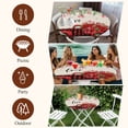thumbnail image 7 of Valentine's Day Round Tablecloth, Fitted Table Cover with Elastic for 45"-54" Round Tables, Red Plaid Truck Love Roses Leaves Beige Table Cloth Outdoor Indoor Dinning Party Waterproof Tablecloths, 7 of 7