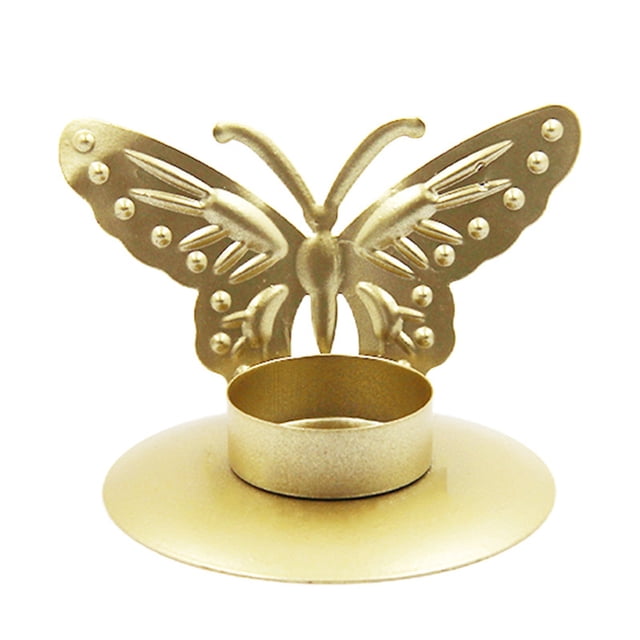 Golden Butterfly Candlestick - Simple and Elegant Dining Table Artwork Decoration
