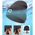 thumbnail image 5 of Morttic Bluetooth Beanie Hat with Light, Unisex USB Rechargeable 6 LED Headlamp Cap with Headphones, Built-in Stereo Speakers & Mic Winter Knitted Beanie Hat (Black), 5 of 9