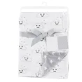 thumbnail image 2 of VIVA - Hudson Baby Infant Plush Mink Blanket, Gray Clouds, One Size, 2 of 2