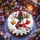 thumbnail image 1 of Oioii Round Christmas Tablecloth 60 Inches -Snowman Christmas Decorations for Home - Water Resistant Table Cloth-Holiday Xmas Decor for Table Party, 1 of 6