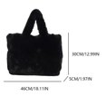 thumbnail image 2 of Bolso Mano A La Felpa Suave Hombro para Mujer Color Sólido Gran Capacidad, 2 of 9