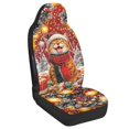 thumbnail image 2 of CHAQLIN Lightweight Car Seat Covers for Automobile, Polyester Fabric Waterproof Vehicle Seat Protector, Merry Christmas, 2 of 12
