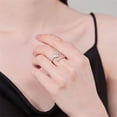 thumbnail image 2 of Firefly Moonstone Open Statement Rings for Women Minimalist Bee Wrap Finger Band Rhinestone Honeycomb Delicate Stacking Ring Bands Jewelry Adjustable, 2 of 7