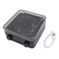 thumbnail image 2 of Retro Record Player Style  Speaker with Water Ripple Glow Night Light Time Display Stereo Sound for Bedroom Desktop Studio, 2 of 7