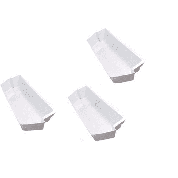 White Shelf Bin Compatible with Kenmore Whirlpool Refrigerator 2187172 ( 3 PC