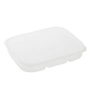 Divided Veggie Tray with Lid Vegetable Storage Square Appetizer Relish Serving Platter with 5/6 Compartment Snack Container