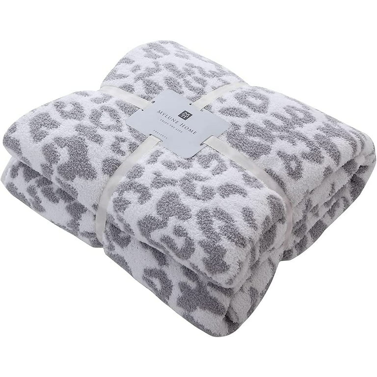 MH MYLUNE HOME Leopard Throw Blanket for Couch Bed Sofa Decorative