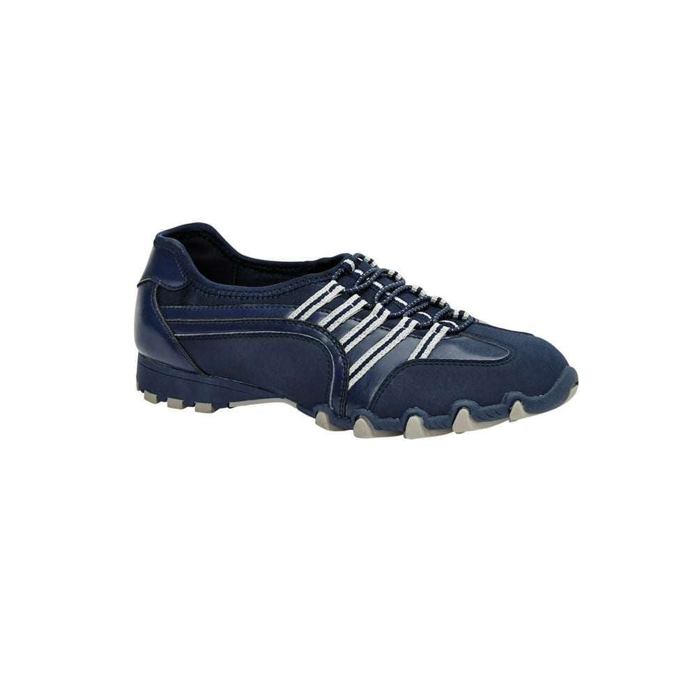 navy blue wide width womens shoes