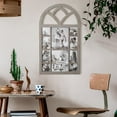 thumbnail image 6 of Natural Distressed Arched Window Pane Wall Hanging Decorative Photo Collage Picture Frame - 31.5" x 18", 6 of 6