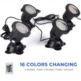 thumbnail image 1 of Lumières d'Étang Changeant de Couleur, Lumières Submersibles LED sous-Marines Réglables en Couleur Dimmables IP68 Étanches pour Extérieur (Ensemble de 4), 1 of 8