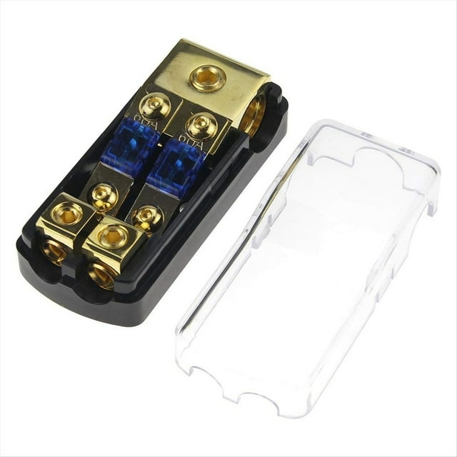 Fusible de Fuente de Alimentación de una Salida y Dos Potencias, Fusible ANL de 60 A, Cable de Alimentación de Audio para Automóvil de Cobre Puro, Fusible de Seguridad.