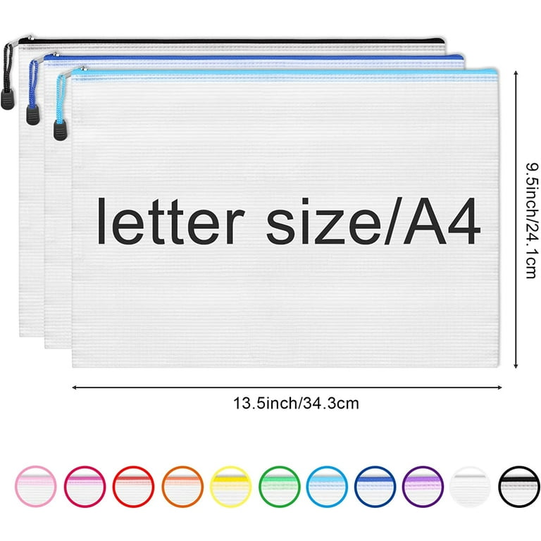 28pcs Mesh Zipper Pouch Document Bag, Bags for Organizing, Waterproof Zip  File Bags, Letter Size, A4 7Colors Puzzle Storage Office Supplies, Folder  Translucent Wallet Holders for School/Homework - Yahoo Shopping