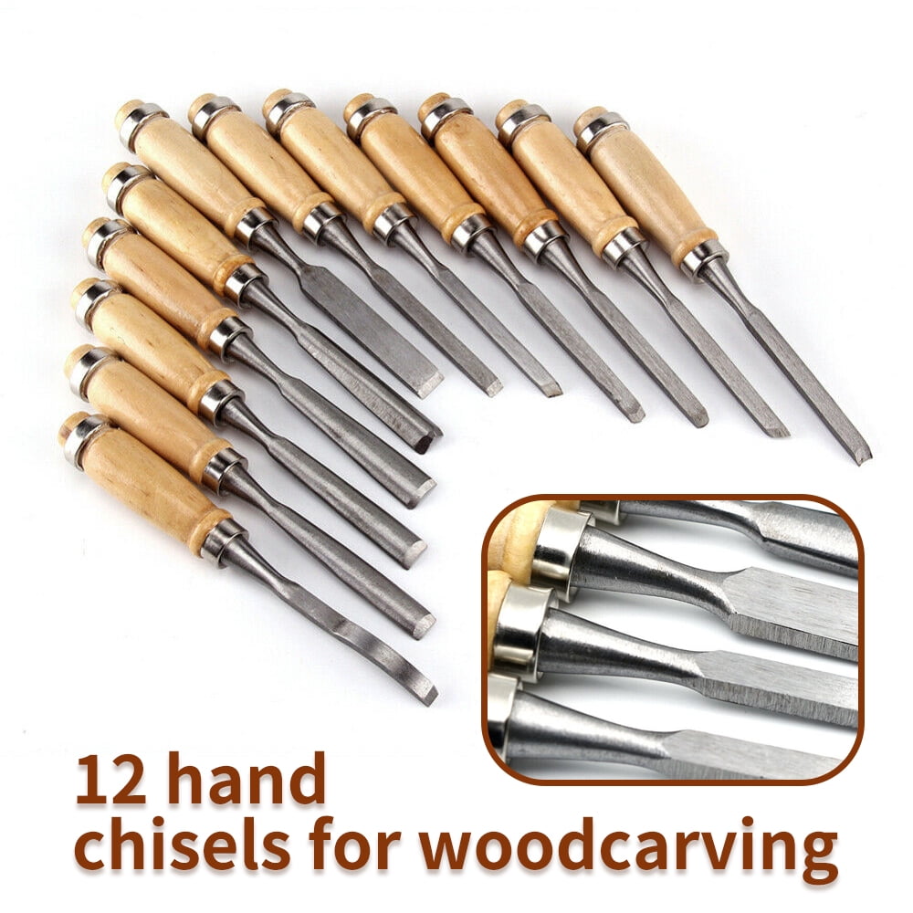 FZFLZDH 12 Piece Wood Carving Tool Kit Steel Detail Processing Knife Set For Wax Carving Sculptor Hand Chisel For Clay Sculpture