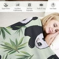 thumbnail image 3 of JEUXUS Panda Blanket, Cute Panda Gifts for Women Men, Cozy Soft Bamboo Panda Bear Throw Blankets, Kawaii Cartoon Purple Plush Blanket, Christmas Birthday Gifts, Pandas Decor Stuff,, 3 of 6