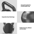 thumbnail image 2 of PROIRON Cast Iron Kettlebell 25Lb, Single, 2 of 7