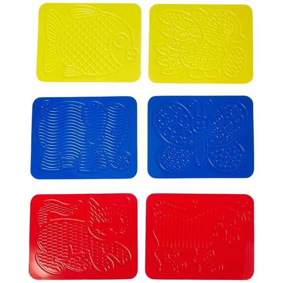 Roylco Junior - Platos para frotar animales con guía, 8.5 x 11.0 in, juego de 6