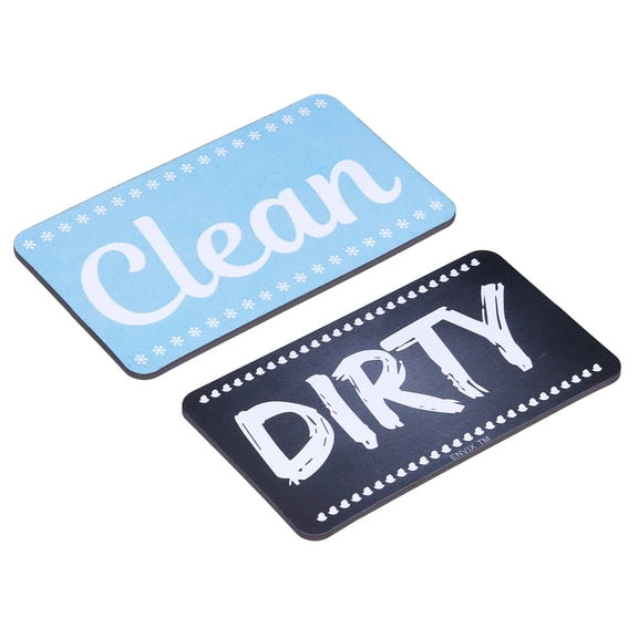 Dishwasher Magnet Clean Dirty Sign Rectangle Black-Blue Version,Magnetic,Easy to Slide for Dishwasher Indication