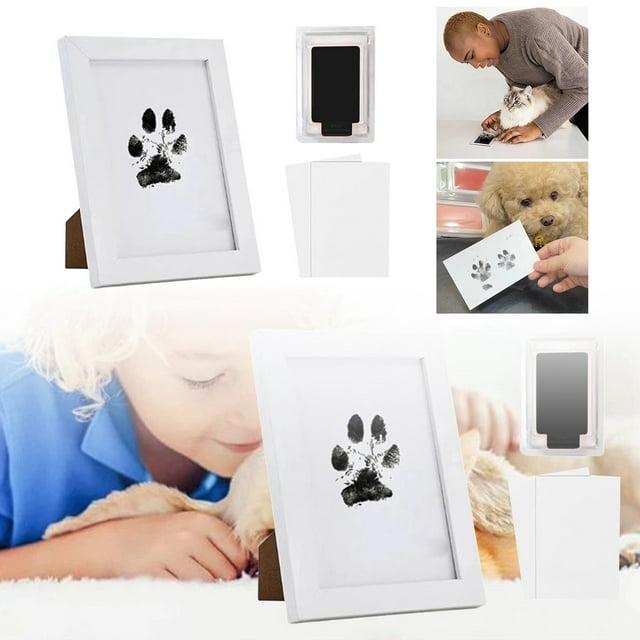 Hearth & Gear Print Photo Frame And Ink Pad Set Dog And Cat Print Impression Set Print Making Set Pet Memorial Keepsake Pet Print Photo Frame