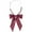 Burgundy, variant on Women's Bow Tie Solid Color Western Ribbon Pre-Tied Bowtie Royal Blue