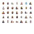 thumbnail image 4 of 35pcs-100pcs Historical Stickers Stationery Stickers Cartoon Kids Stickers Toy Funny Stickers for Laptops Notebooks Suitcases, 4 of 9
