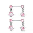 thumbnail image 5 of K-KED Sexy Stainless Steel Navel Lip Ring Flower Drop Dangle Body Piercing Delicate Jewelry -Nipple Ring, 5 of 9