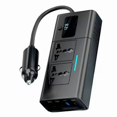 Car 220v Inverter 12 to 220 Voltage Power Converter 200W for 12V Vehicles,1 * Car Inverter,Black