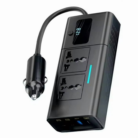 Car 220v Inverter 12 to 220 Voltage Power Converter 200W for 12V Vehicles,1 * Car Inverter,Black