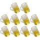 thumbnail image 1 of 10pcs 1:12 Miniature Beer Mugs for Dollhouse Pretend Play, Educational Learning Toy Accessories & Small Shot Glass Decorations, 1 of 5