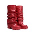 thumbnail image 3 of DREAM PAIRS Women's Slouch Mid-Calf Boots, Ruched Fold-Over Platform Boots, Trendy Chunky Heel Tall Boots for Party, Club and Everyday Wear, 3 of 8
