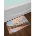thumbnail image 2 of Italian Bath Mat, Dawn at Ortona Abruzzo Italy Terrace View on the Adriatic Sea Print, Non-Slip Plush Mat Bathroom Kitchen Laundry Room Decor, 29.5 X 17.5 Inches, Pale Caramel and White, Ambesonne, 2 of 2